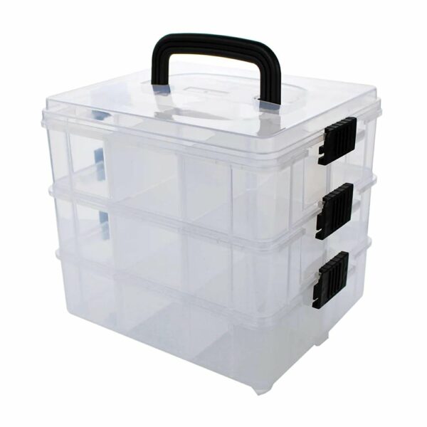 Stackable Organizer Bins with Dividers